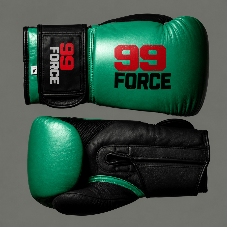 99 Force Pro Boxing Gloves - Greenv