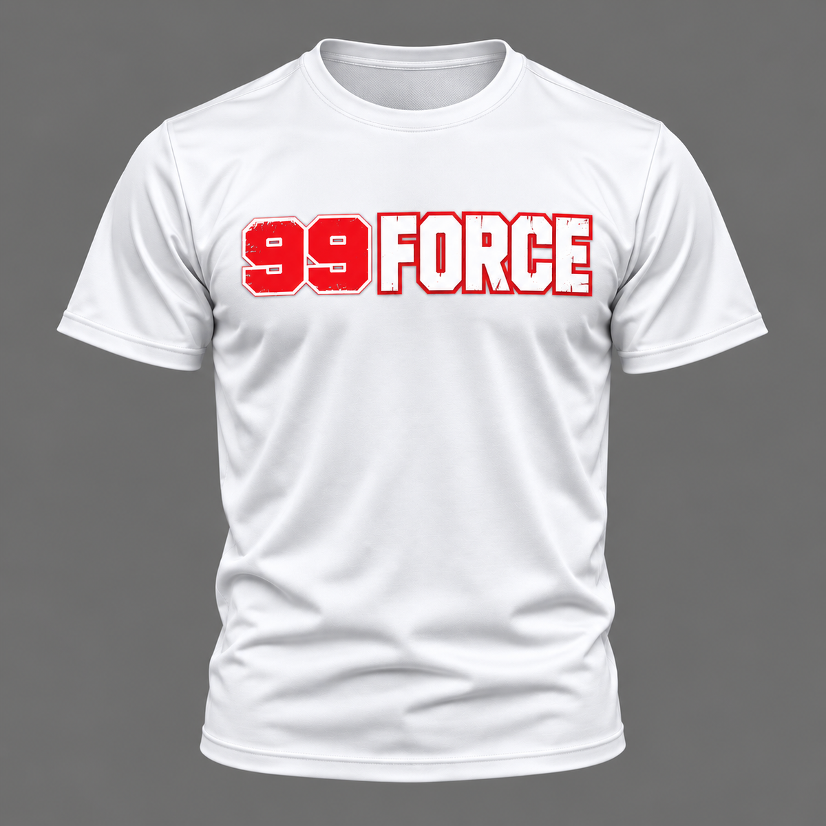 99 Force Men's Training T-Shirt – White and Red