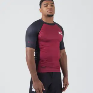 Krown S/S Rashguard maroon