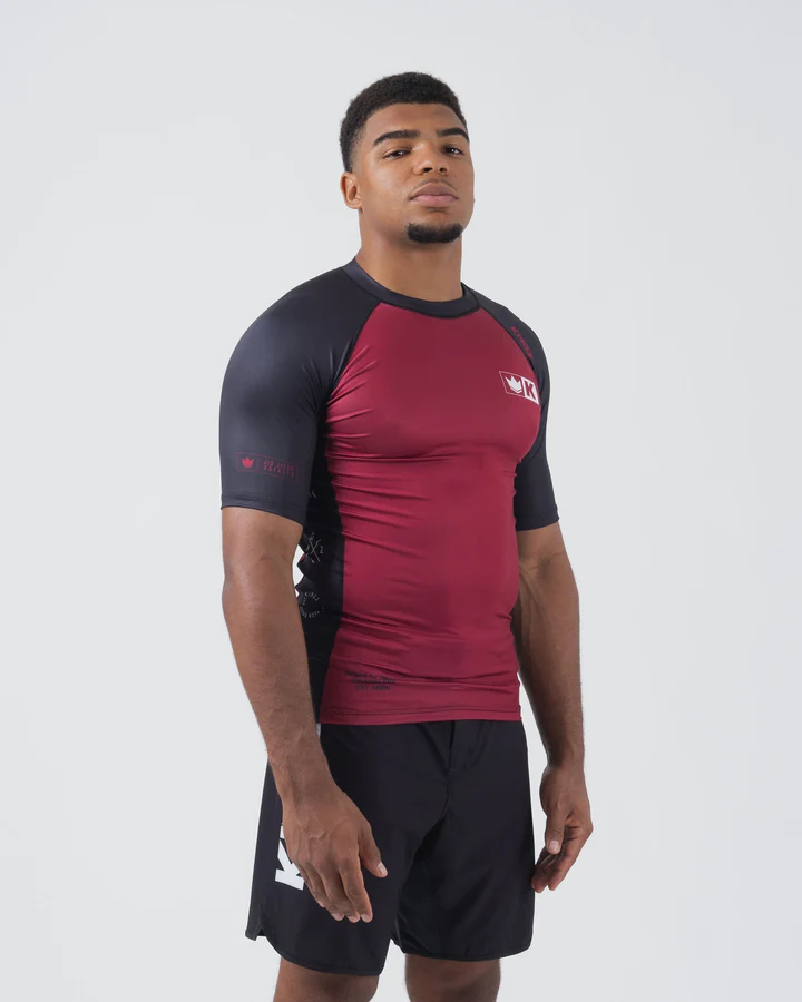 Krown S/S Rashguard maroon